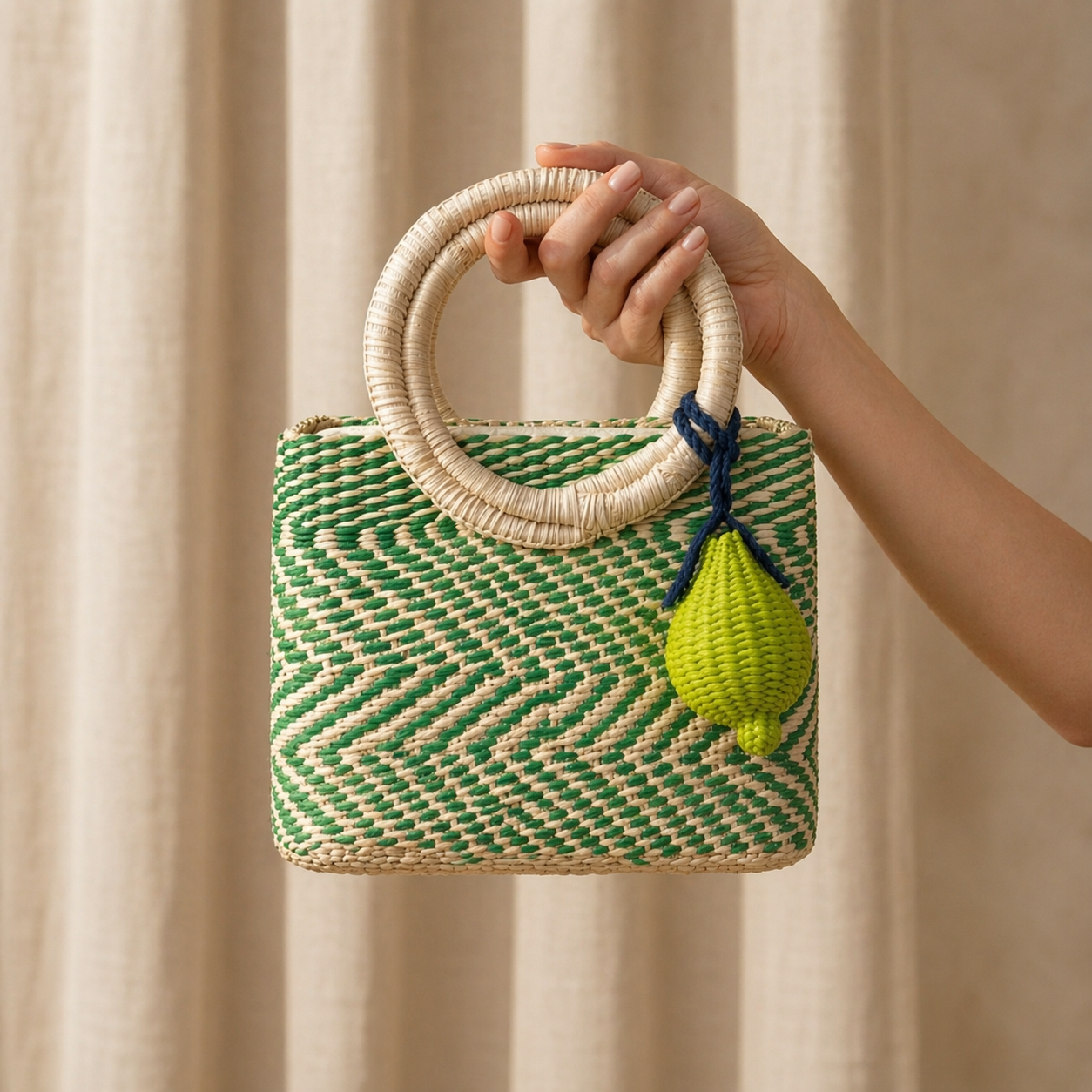 Toquilla Straw Handwoven Tote Bag – Eco Friendly Summer Handbag, Artisan Woven Purse, Beach & Resort Bag